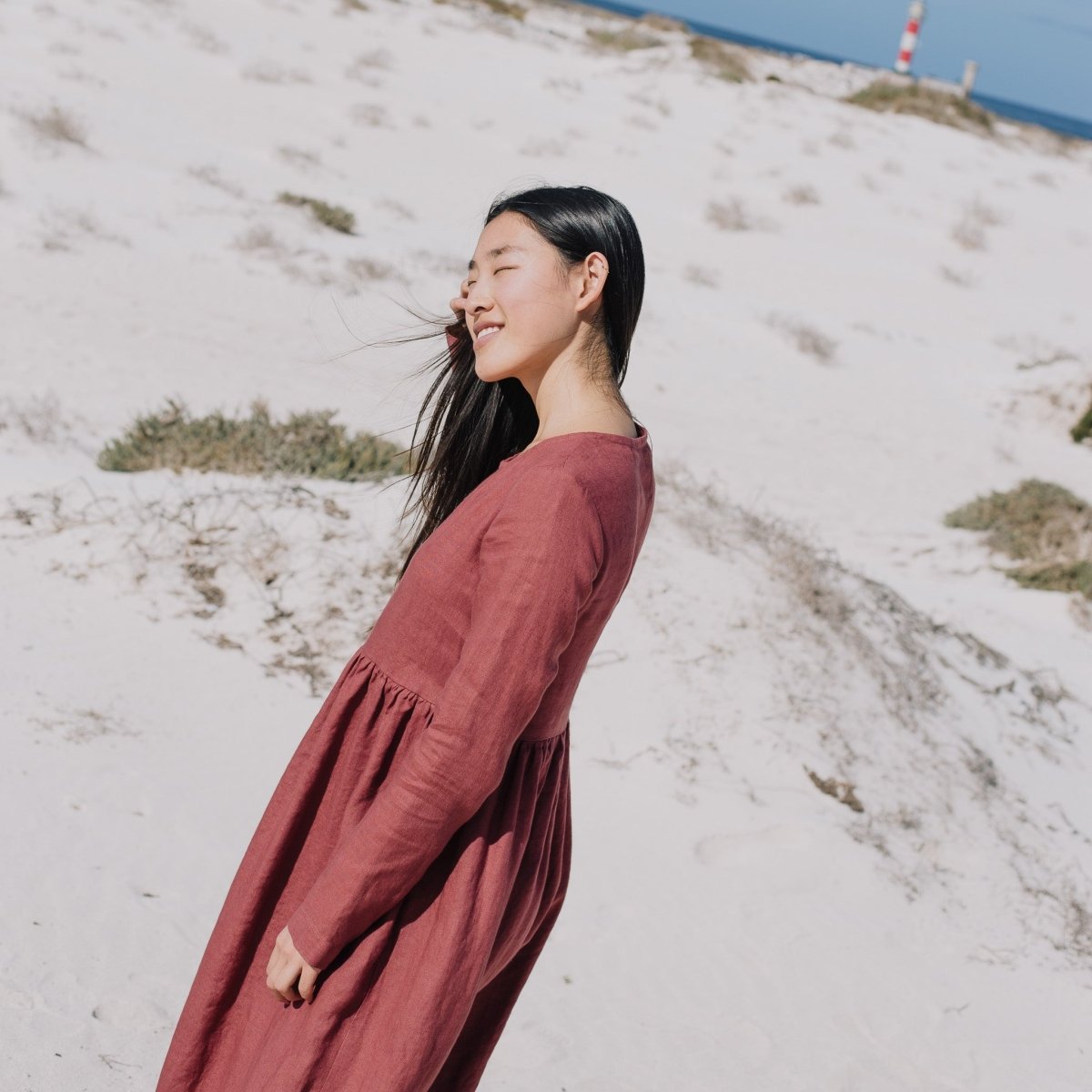 Maxi EMILIE loose linen dress - notPERFECTLINEN EU