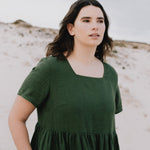 Maxi ODESA gathered linen dress - notPERFECTLINEN EU