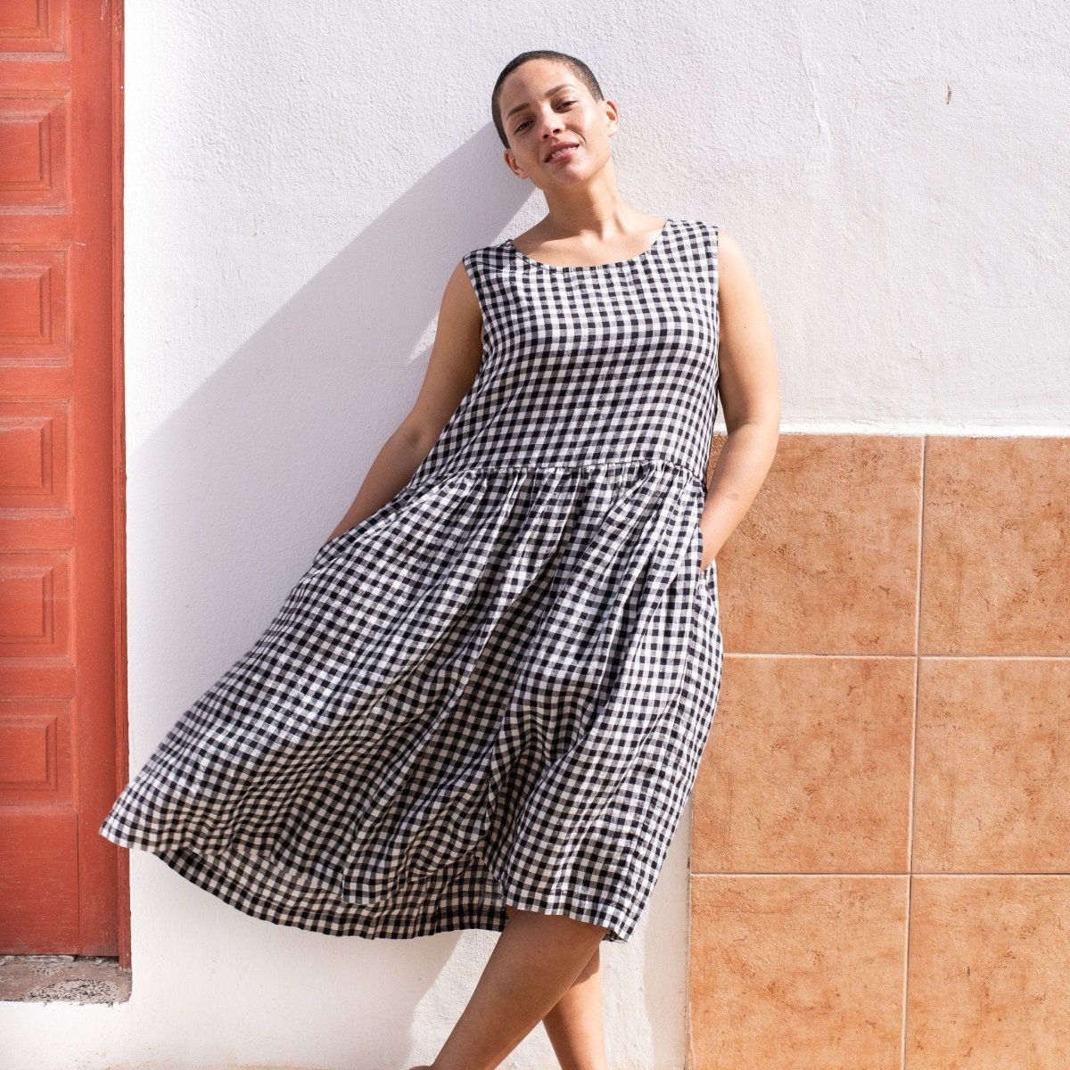 Maxi SMOCK light weight linen dress - notPERFECTLINEN EU