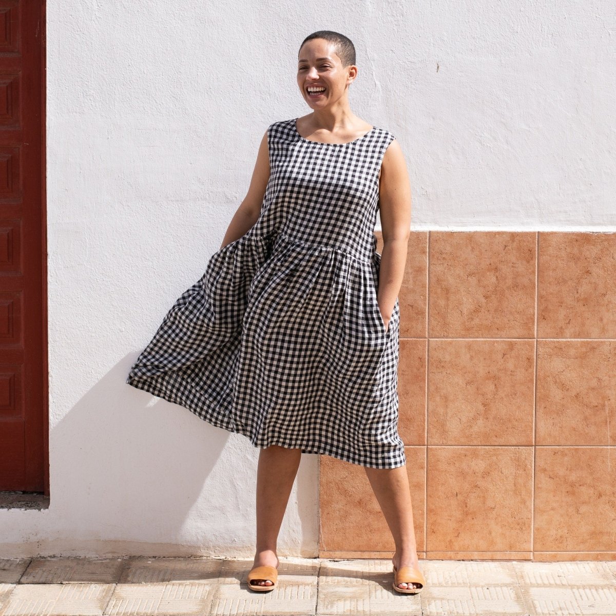 Maxi SMOCK light weight linen dress - notPERFECTLINEN EU