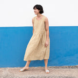 Maxi SMOCK light weight linen dress - notPERFECTLINEN EU