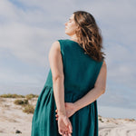 Maxi SMOCK loose linen dress - notPERFECTLINEN EU