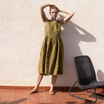 Maxi SMOCK loose linen dress - notPERFECTLINEN EU