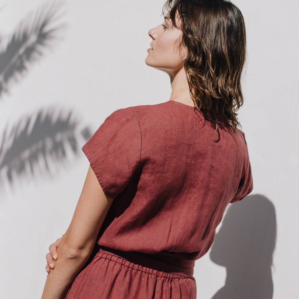 Maxi TORINO wrap wide leg linen jumpsuit - notPERFECTLINEN EU