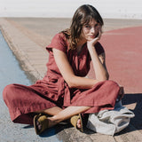 Maxi TORINO wrap wide leg linen jumpsuit - notPERFECTLINEN EU