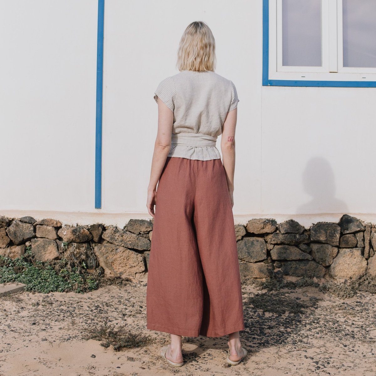 Maxi WELS wide leg linen pants - notPERFECTLINEN EU