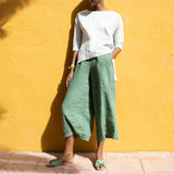 Maxi WELS wide leg linen pants - notPERFECTLINEN EU