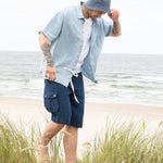 Men’s cargo linen shorts MACKAY - notPERFECTLINEN EU