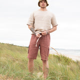 Men’s cargo linen shorts MACKAY - notPERFECTLINEN EU