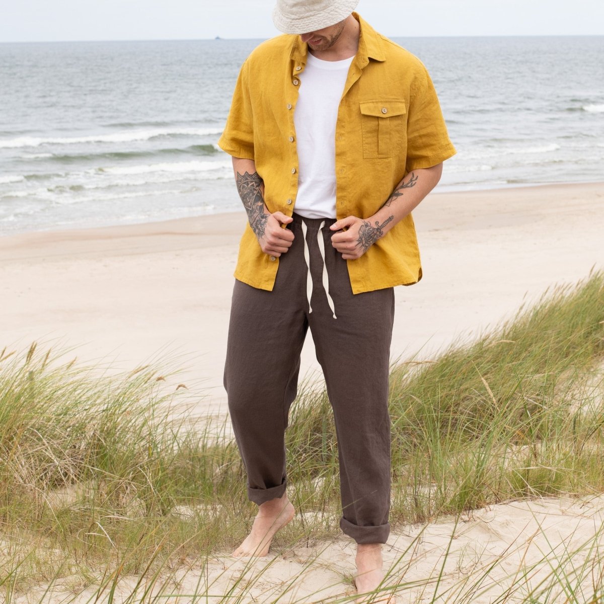 Men’s casual linen pants ONTARIO - notPERFECTLINEN EU