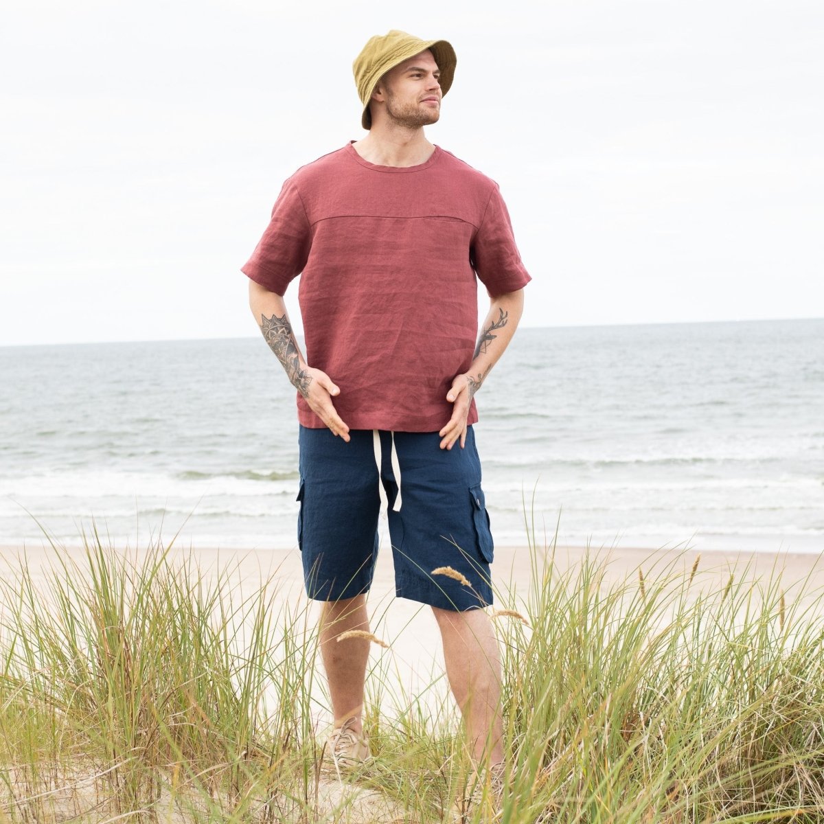 Men’s linen t-shirt BURNIE - notPERFECTLINEN EU