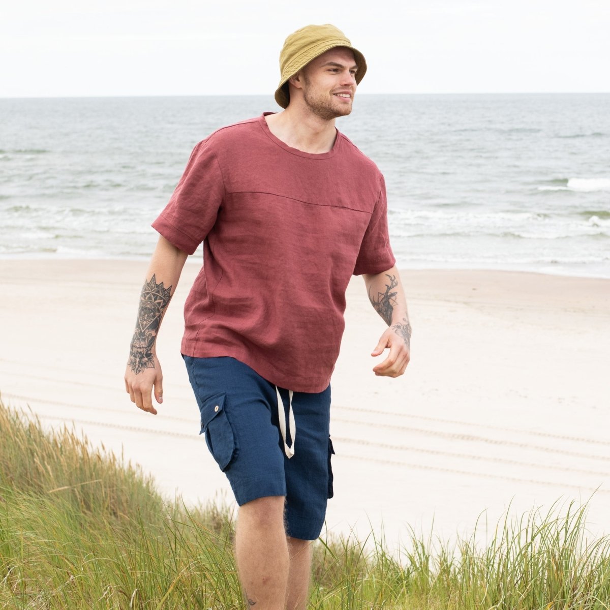 Men’s linen t-shirt BURNIE - notPERFECTLINEN EU