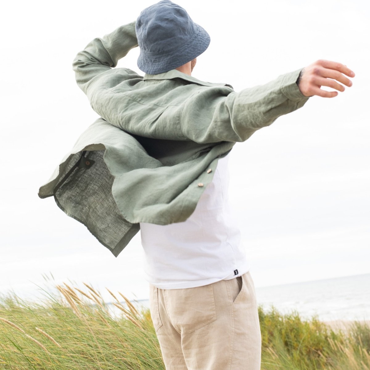 Men’s long sleeve linen shirt MONTREAL - notPERFECTLINEN EU