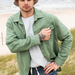 Men’s long sleeve linen shirt MONTREAL - notPERFECTLINEN EU