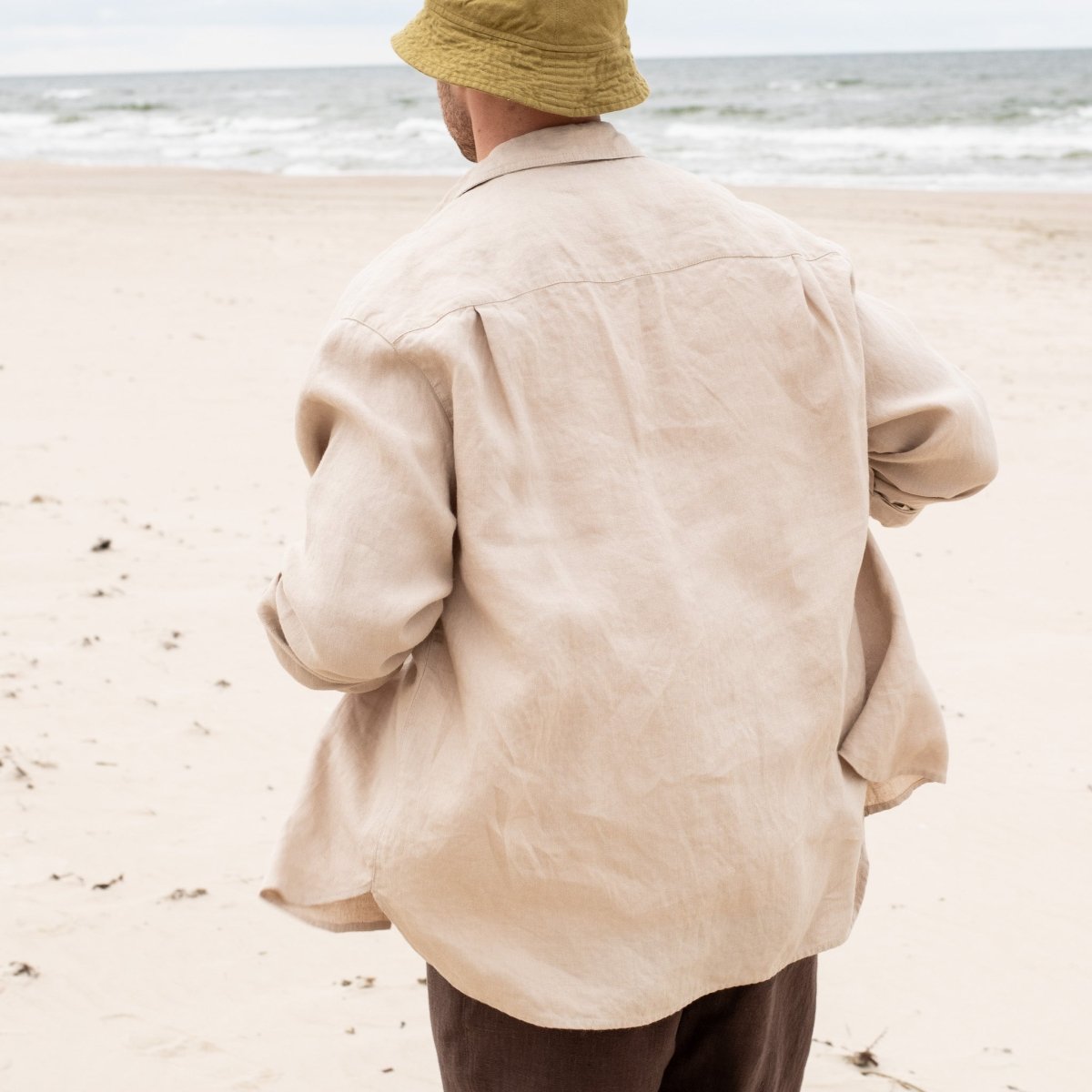 Men’s long sleeve linen shirt MONTREAL - notPERFECTLINEN EU