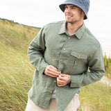 Men’s long sleeve linen shirt MONTREAL - notPERFECTLINEN EU