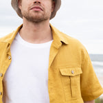 Men’s short sleeve linen shirt QUEBEC - notPERFECTLINEN EU