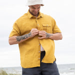 Men’s short sleeve linen shirt QUEBEC - notPERFECTLINEN EU