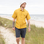 Men’s short sleeve linen shirt QUEBEC - notPERFECTLINEN EU