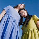 Midi ODESA gathered linen dress - notPERFECTLINEN EU