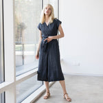 Midi TORINO wrap linen jumpsuit - notPERFECTLINEN EU