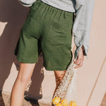 MORCOTE high-waisted linen SHORTS - notPERFECTLINEN EU