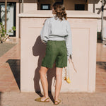 MORCOTE high-waisted linen SHORTS - notPERFECTLINEN EU
