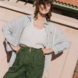 MORCOTE high-waisted linen SHORTS - notPERFECTLINEN EU