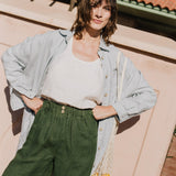 MORCOTE high-waisted linen SHORTS - notPERFECTLINEN EU