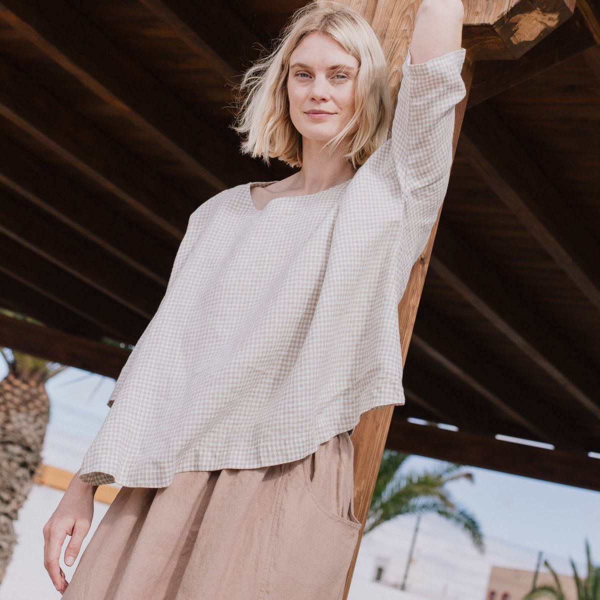 OIA gathered linen skirt - notPERFECTLINEN EU