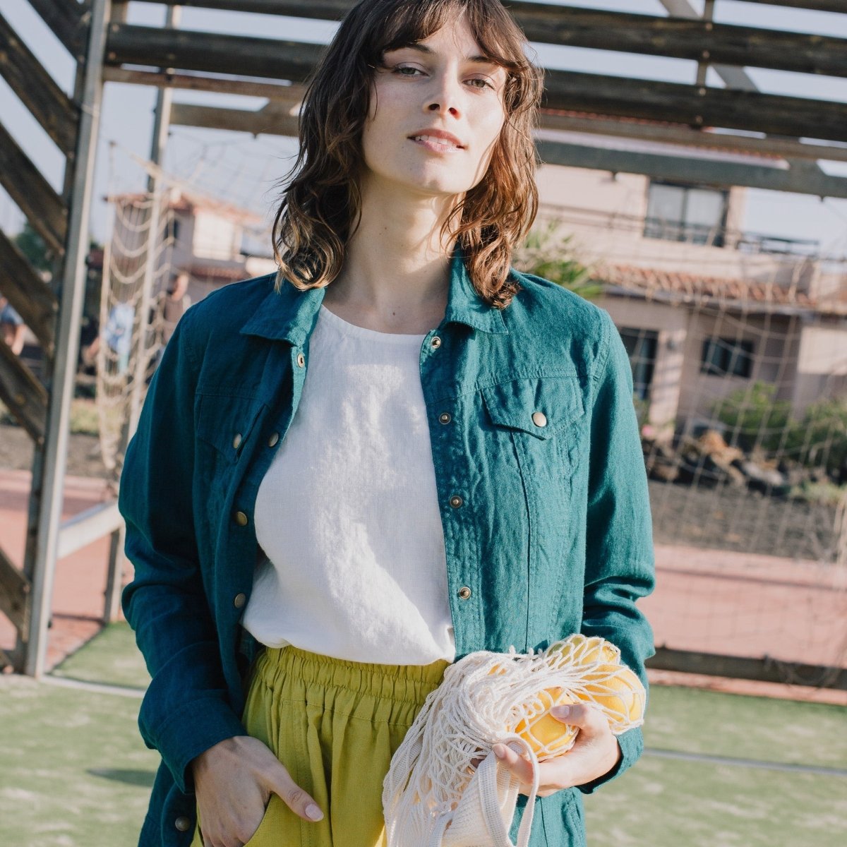 OIA gathered linen skirt - notPERFECTLINEN EU