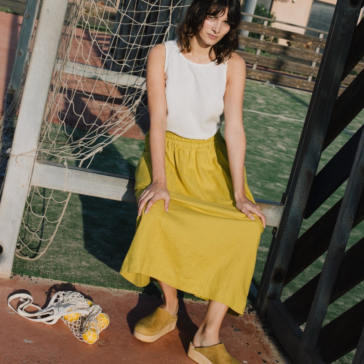 OIA gathered linen skirt - notPERFECTLINEN EU