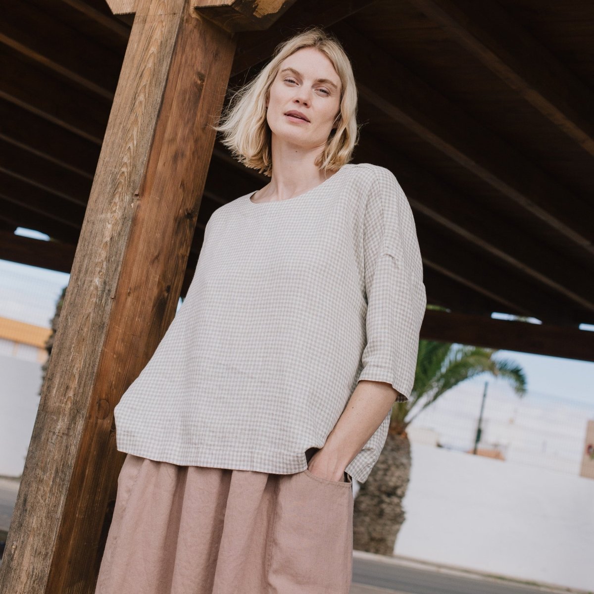 OIA gathered linen skirt - notPERFECTLINEN EU