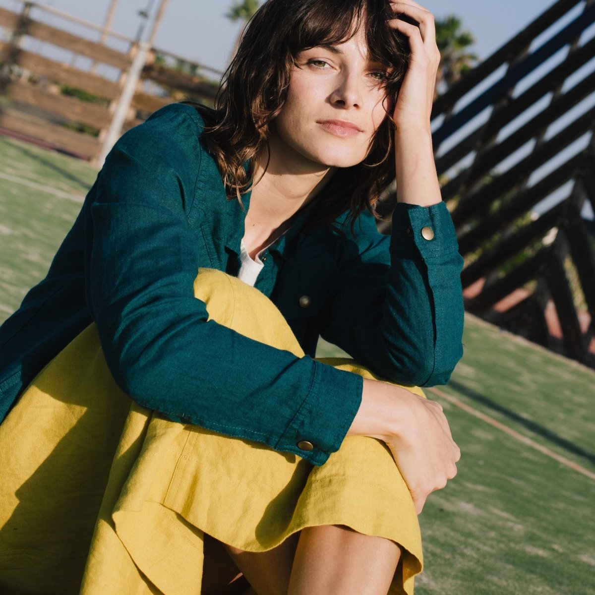 OIA gathered linen skirt - notPERFECTLINEN EU