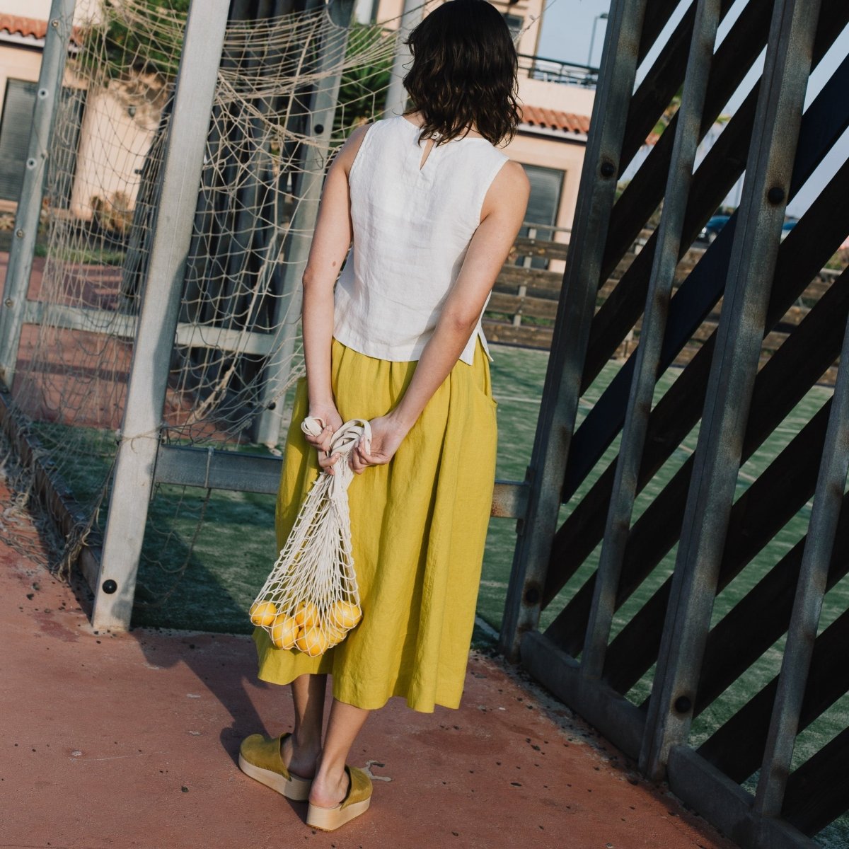 OIA gathered linen skirt - notPERFECTLINEN EU
