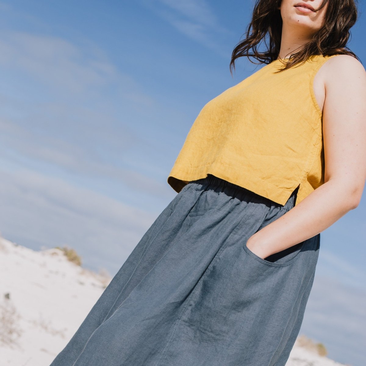 OIA gathered linen skirt - notPERFECTLINEN EU