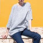 OLD LONDON light weight oversized linen top - notPERFECTLINEN EU