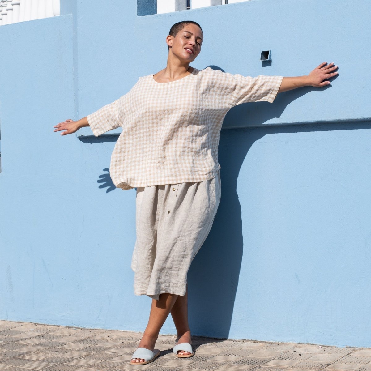 OLD LONDON light weight oversized linen top - notPERFECTLINEN EU