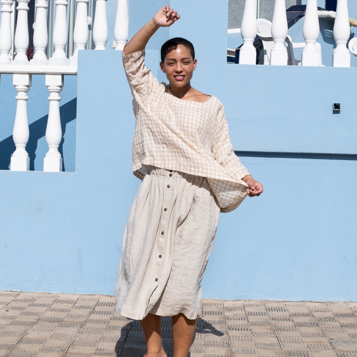 OLD LONDON light weight oversized linen top - notPERFECTLINEN EU