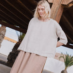 OLD LONDON round neck oversized linen top - notPERFECTLINEN EU