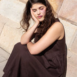 PARK trapeze neckline linen dress - notPERFECTLINEN EU