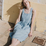 PARK trapeze neckline linen dress - notPERFECTLINEN EU