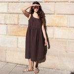 PARK trapeze neckline linen dress - notPERFECTLINEN EU