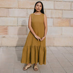 PATNA drop ruffle linen dress - notPERFECTLINEN EU