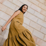 PATNA drop ruffle linen dress - notPERFECTLINEN EU