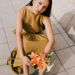 PATNA drop ruffle linen dress - notPERFECTLINEN EU