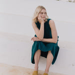 PATNA drop ruffle linen dress - notPERFECTLINEN EU