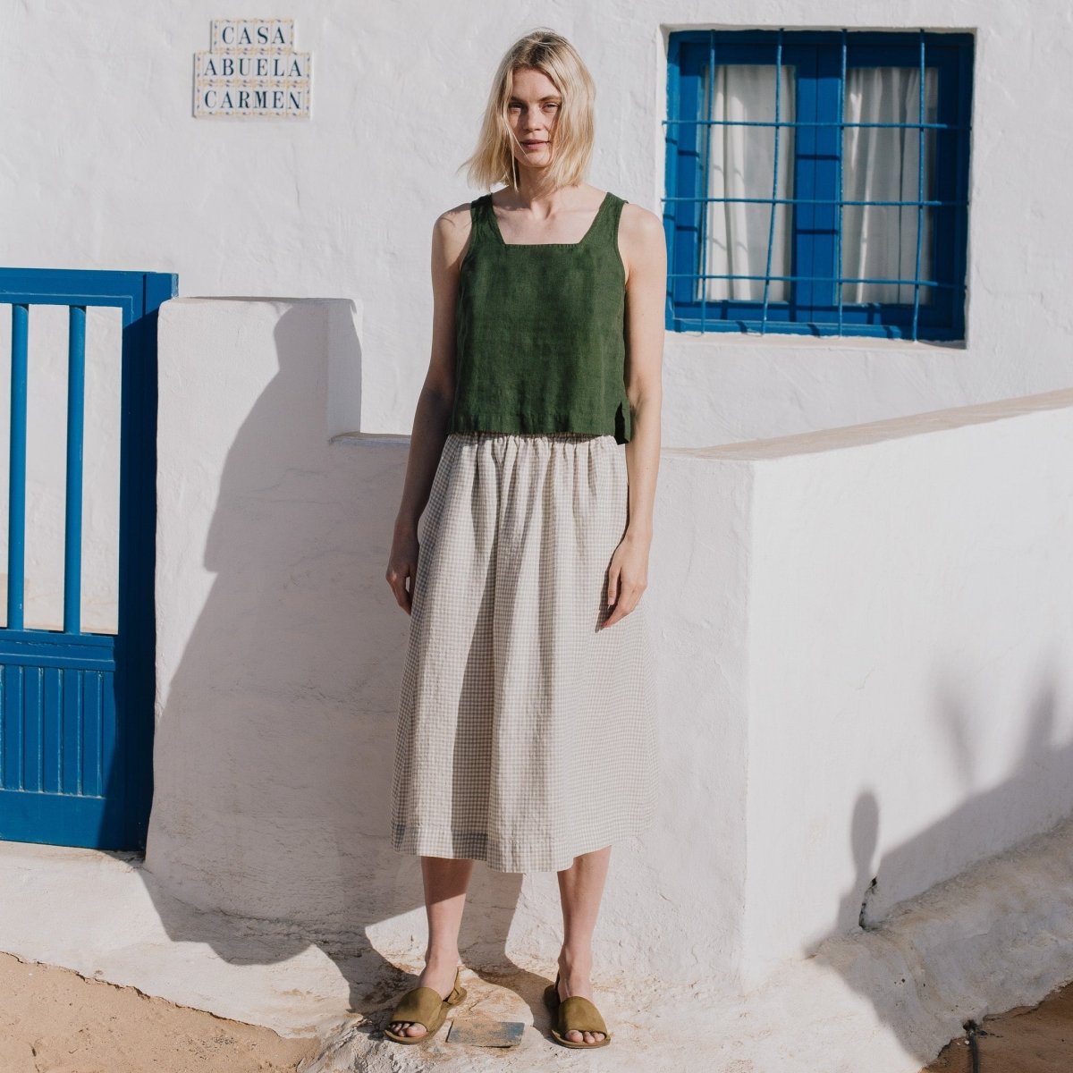 PERCE cropped linen top - notPERFECTLINEN EU