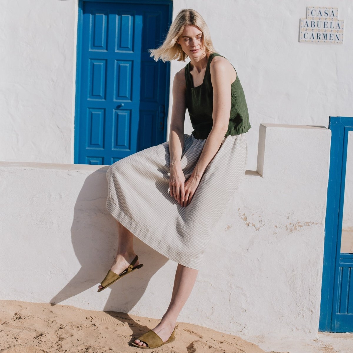 PERCE cropped linen top - notPERFECTLINEN EU