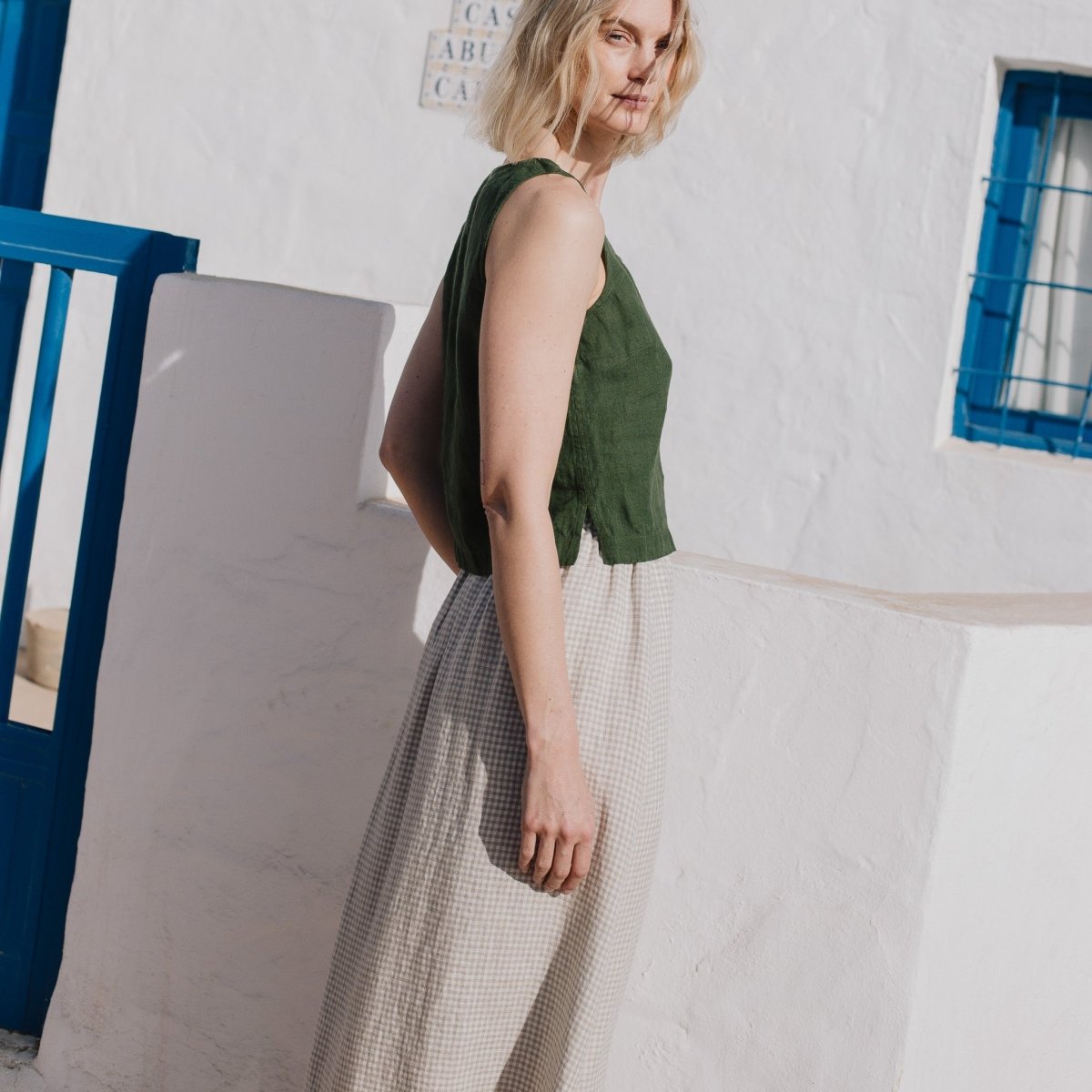 PERCE cropped linen top - notPERFECTLINEN EU